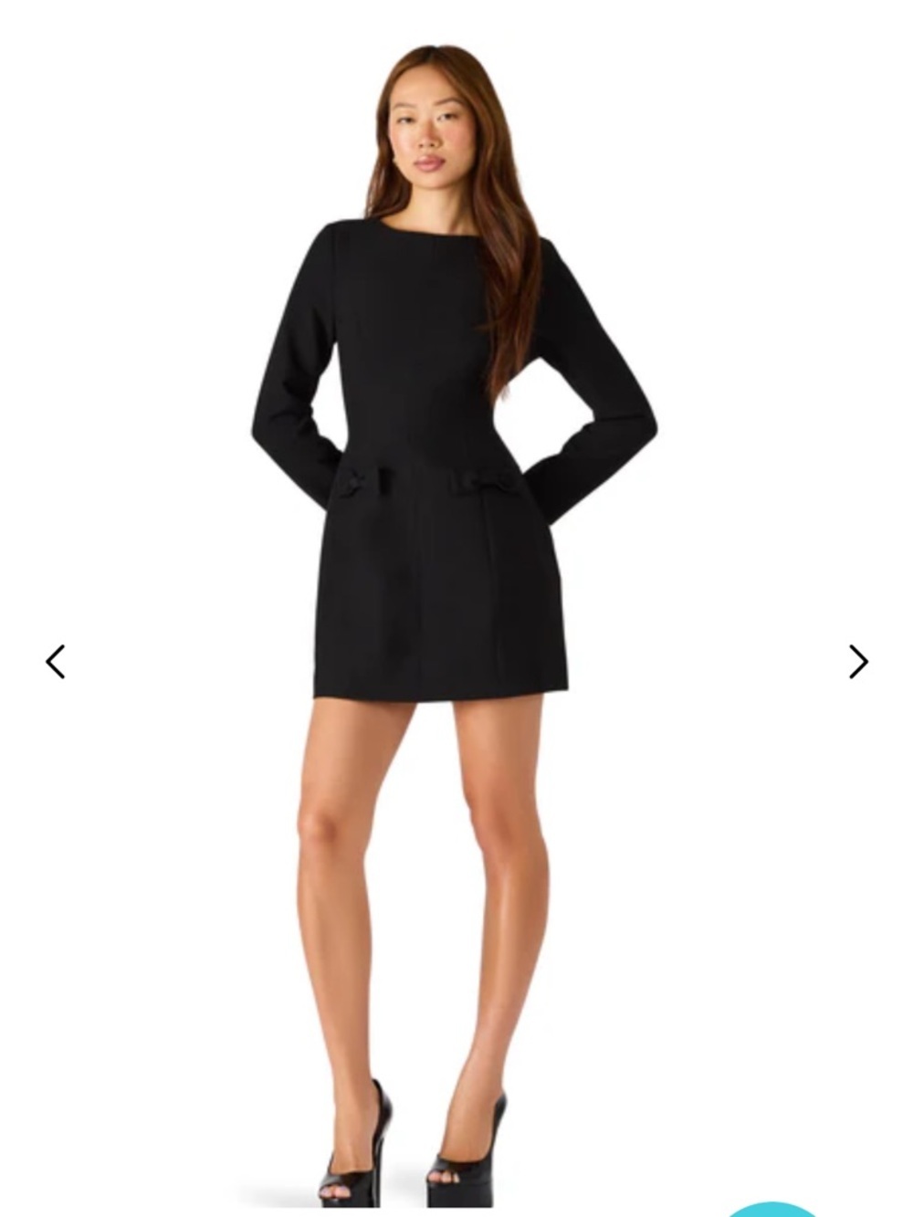 Classic Navy Blue Long-Sleeve Mini Dress - Picture 5 of 6